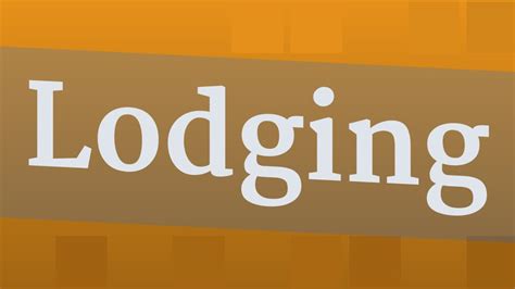 lodging pronunciation|LODGING pronunciation • How to pronounce LODGING .
